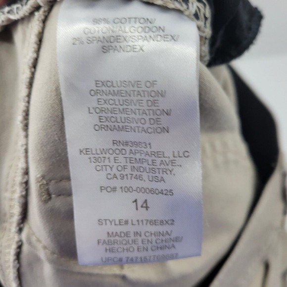 Wit &‎ wisdom jeans women's size 14 tan brown 1610 36x26 slim skinny - Picture 11 of 12